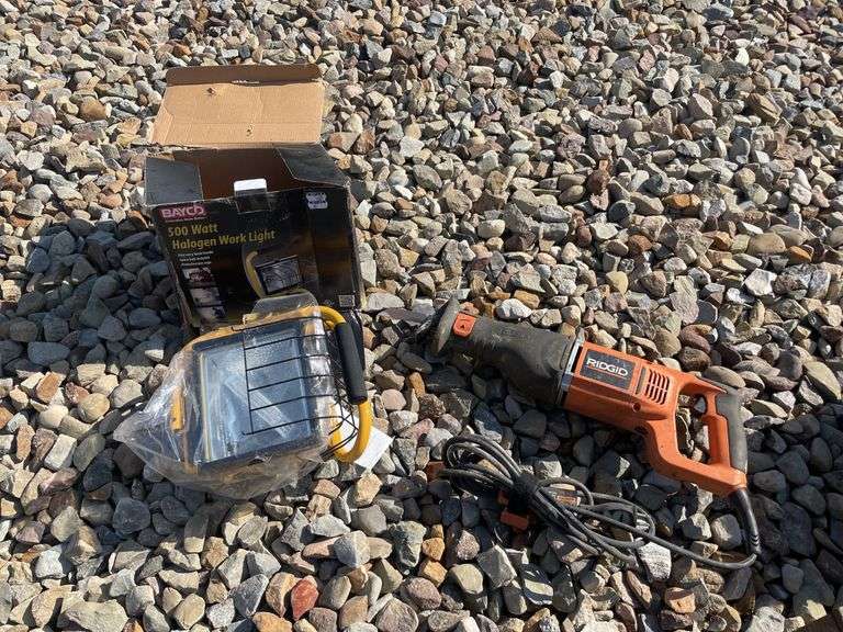 Bayco work light & Ridgid reciprocating saw