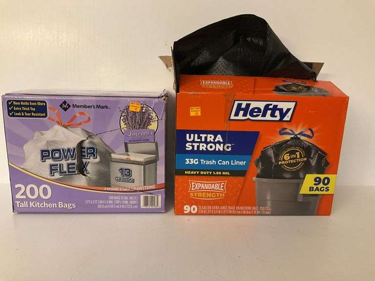 Power Flex Tall Kitchen Bags, Hefty Ultra Strong Trash Bags
