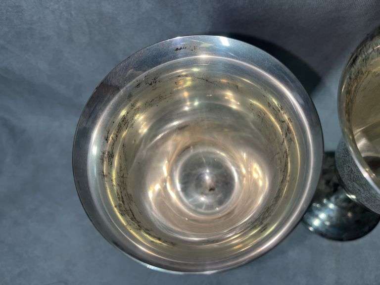 Wallace Sterling Wine Goblets, 1 lb. 1 oz total weight