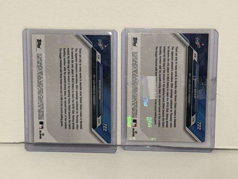 (2) 2024 Topps Now Shohei Ohtani 50/50 Club Cards