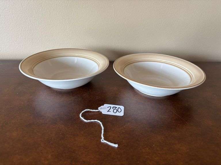 Crowning Fashion Fine Dinnerware - 2 Cereal/Soup Bowls