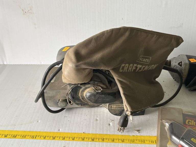 Belt Sander, Glue Gun, Drill