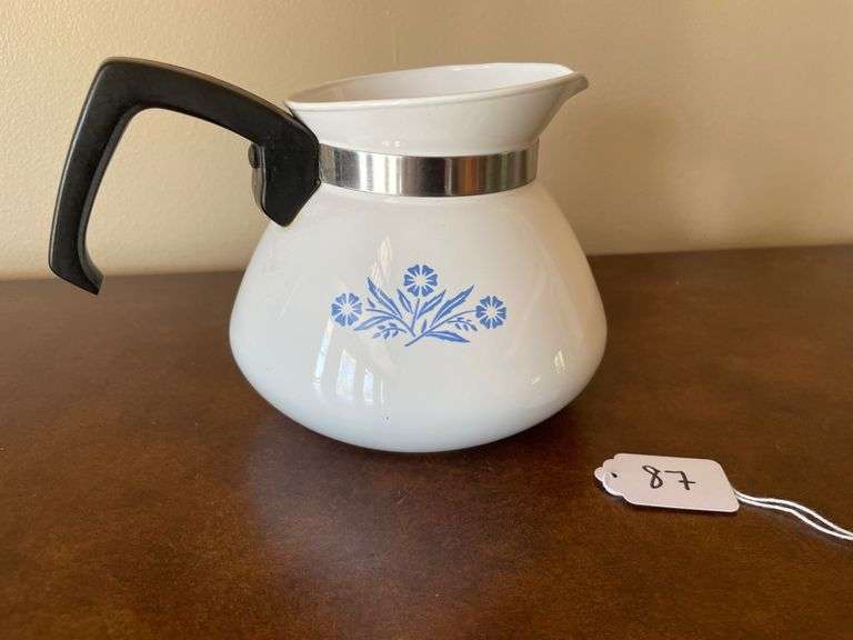 Corning Ware Blue Cornflower Coffee/Tea Pot
