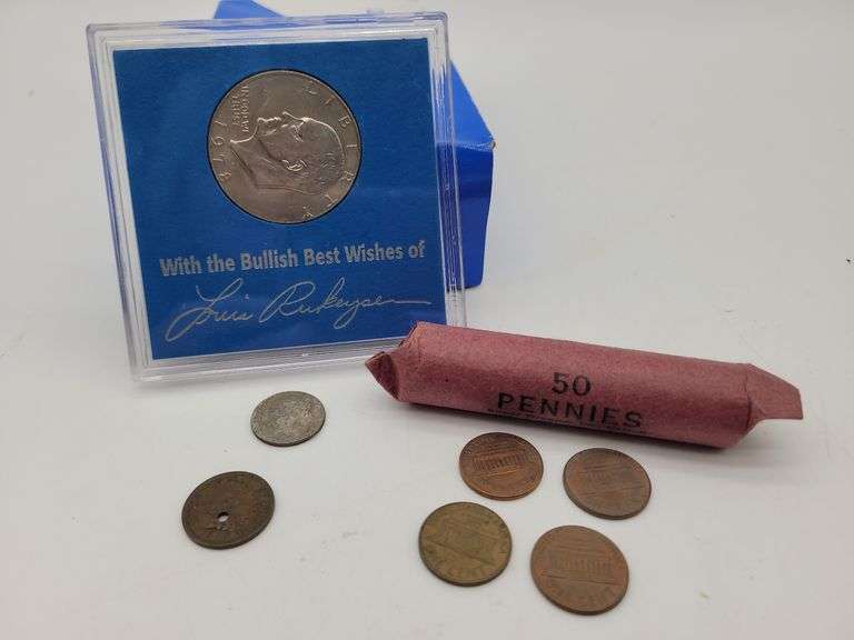 1978 EISENHOWER DOLLAR in case + coins