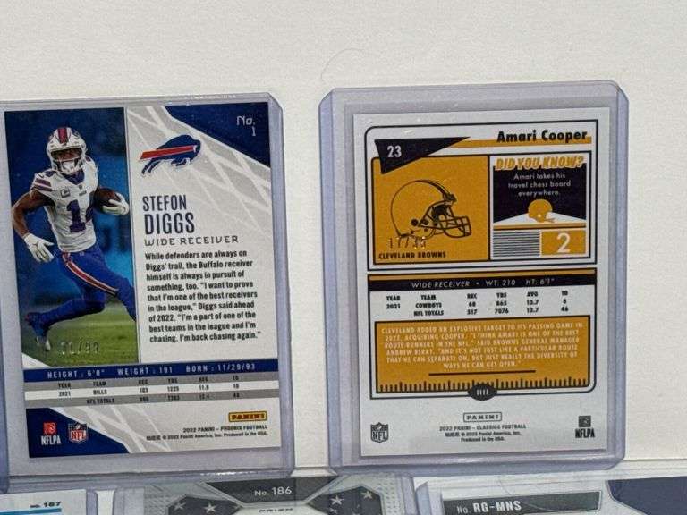 Assortment of Elite NFL WR Sports Cards (13 Cards Total)