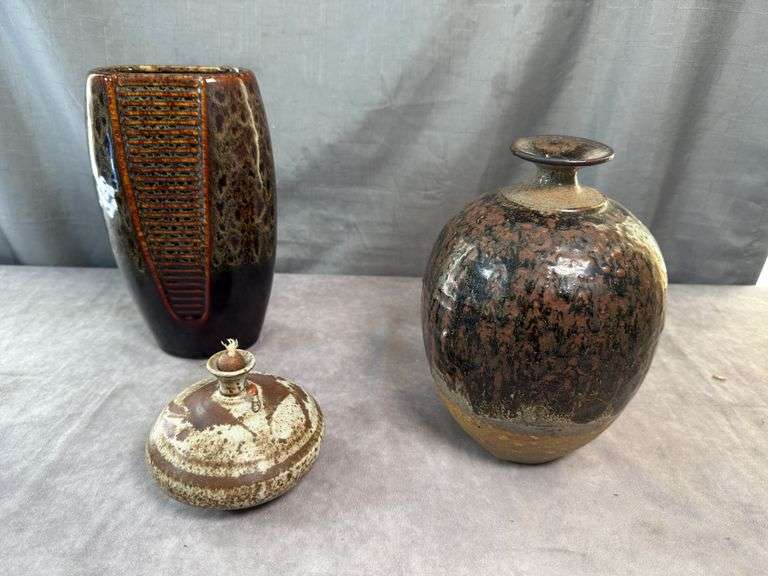 GLAZED POTTERY VASES