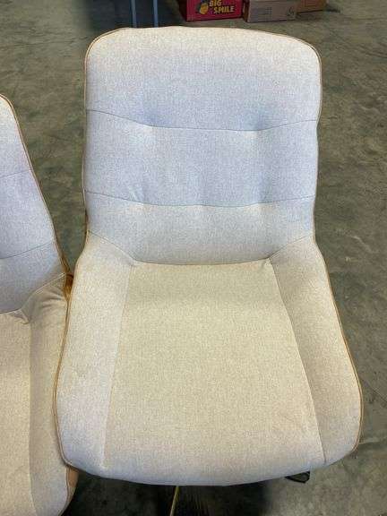 (3) matching rivet celine upholstered home office task chairs