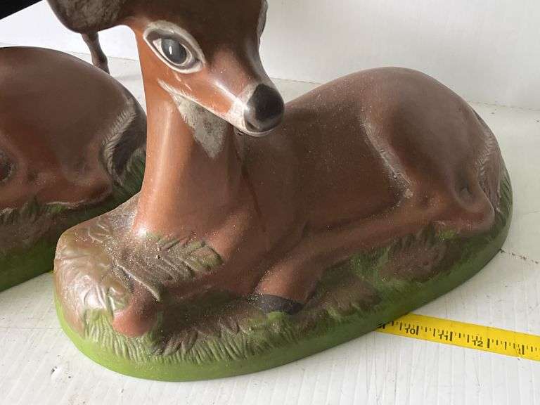 Ceramic Deer and Mini Spinning Wheel