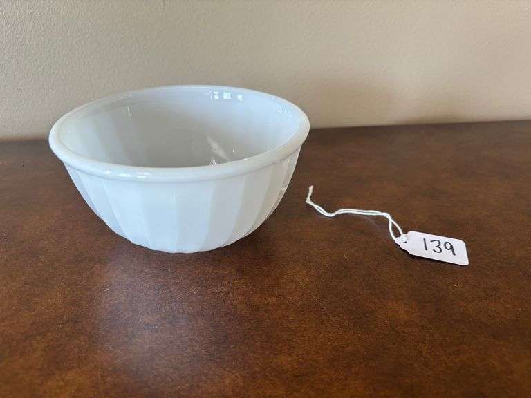 Fire King White Swirl Mixing Bowl