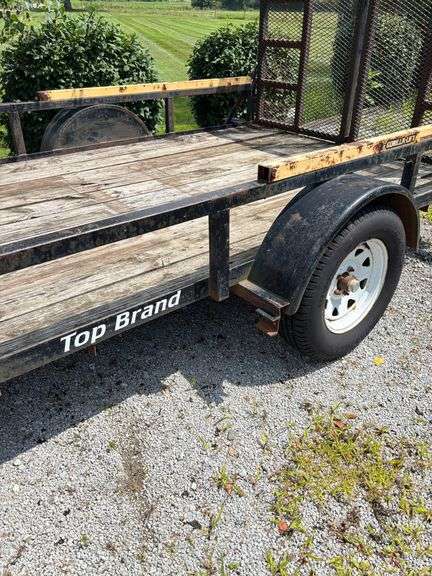 Top Brand 6x10 bumper hitch trailer w/ drop gate