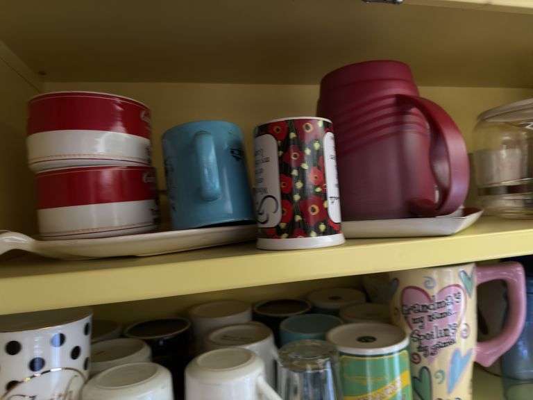 CROCKPOT, CAKE BOWLS, CUPS/WATER BOTLES, AND MORE