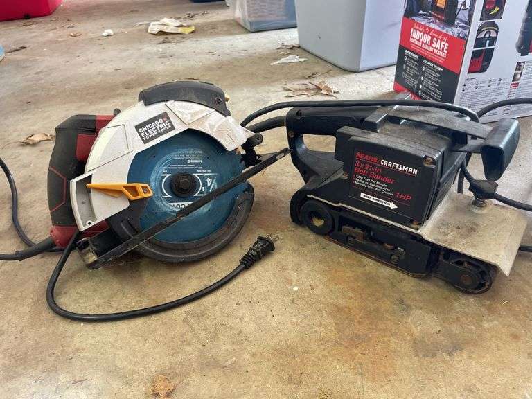 CHICAGO ELECTRIC CIRCULAR SAW AND CRAFTSMAN BELT SANDER