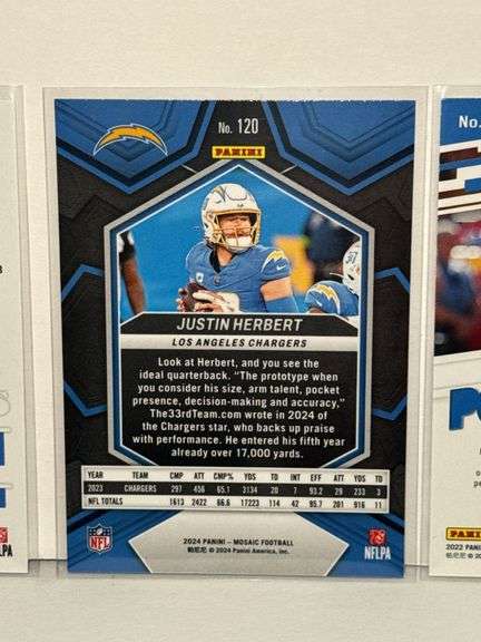 Assortment of Justin Herbert Sports Cards (6 Cards Total)