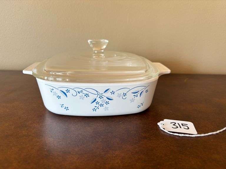 CorningWare Provincial Blue Casserole Dish with Lid
