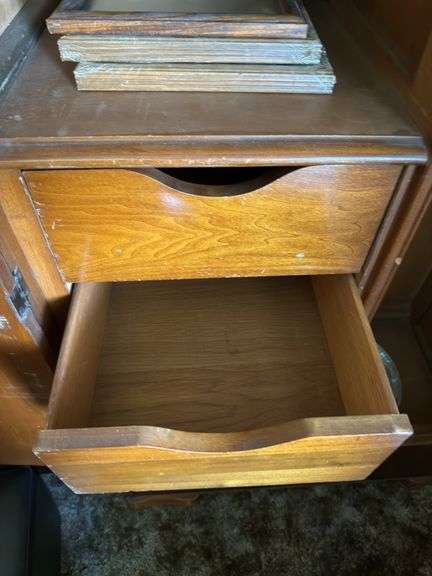 VINTAGE WOODEN ARMOIRE WITH DRAWERS INSIDE