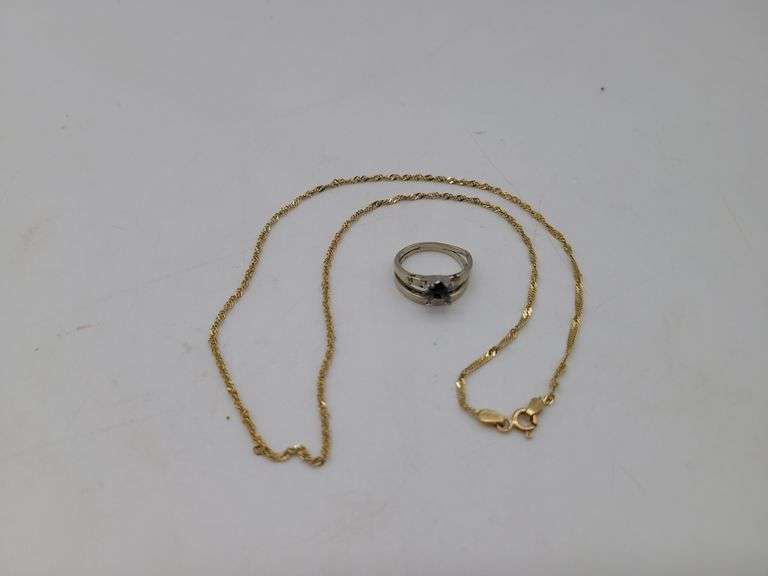 14K NECKLACE & RING (no setting)