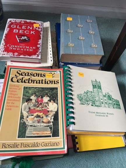 Assortment of Cookbooks and Books