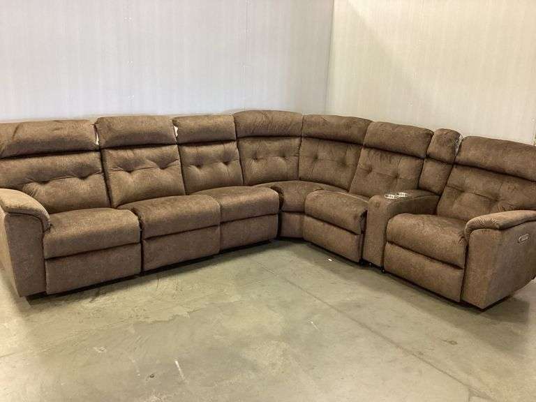 FLEXSTEEL  7-pc Leather Sectional
