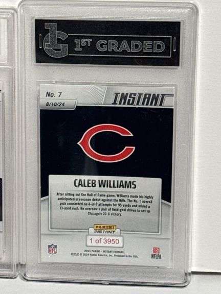 2024 Panini Instant Caleb Williams RC (Gem Mint 10) and 2023 Panini Instant Caleb Williams (Gem Mint