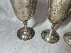 Wallace Sterling Wine Goblets, 1 lb. 1 oz total weight