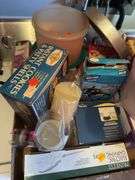 COUNTER ITEMS INCL. SODA-STREAM MACHINE AND BOTTLES, KITCHEN SUPPLIES, LAUNDRY DETERGENT AND MORE