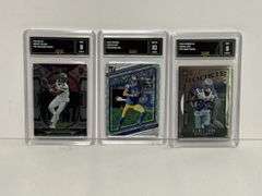 2022 Select Garrett Wilson Concourse Rookie (GMA 9), 2022 Donruss Cooper Kupp Dominators (GMA 10), a