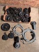 Flat of pulleys and cables