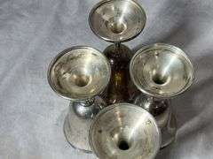 Wallace Sterling Wine Goblets, 1 lb. 2 oz total weight