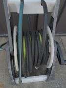 Garden hose with standing reel