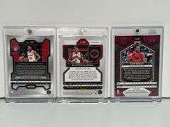 2021 Panini Prizm Scottie Barnes RC, 2023 Panini Prizm Orange Refractor De’Andre Hunter, and 2023 Pa