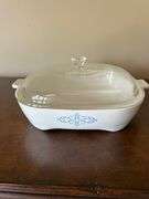 CorningWare Blue Filligree Browning Skillet with Lid