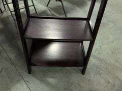 Wooden shelving rack - 26" wide, 17" deep, and 72" tall