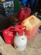 GASOLINE JUGS/CANS AND SPRAYER