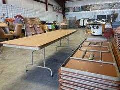 (4) Samsonite heavy duty tables - condition may vary