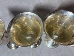 Wallace Sterling Wine Goblets, 1 lb. 1 oz total weight