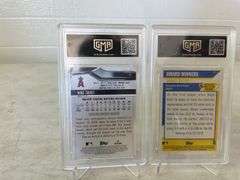2019 Topps Heritage Shohei Ohtani and 2021 Bowman Platinum Mike Trout - PSA 10s
