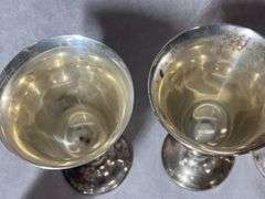 Wallace Sterling Wine Goblets, 1 lb. 2 oz total weight