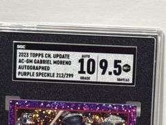 2023 Topps Chrome Update Gabriel Moreno Purple Speckle Autograph #212/299 (SGC 9.5, Auto 10)