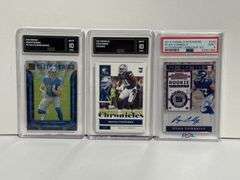 2022 Donruss Aidan Hutchinson “Elite Series” RC (GMA 10), 2021 Chronicles Micah Parsons RC (GMA 10),