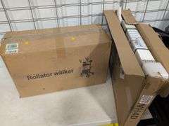 Upright Rollator Walker and pet safety fence - both new in box