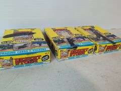 (5) Desert Storm trading card wax boxes- (2) factory sealed, and other Desert Storm cards and items