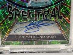 2023 Panini Spectra Spectral Signatures Luke Schoonover Neon Green Autographed Card