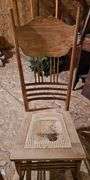 Primitive Rattan Bottom Rocking Chair