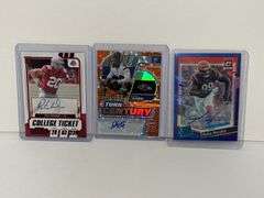 2023 Donruss Optic Myles Murphy Autographed Blue Refractor RC (#’d 80/99), 2022 Donruss Elite David