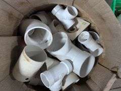 Assortment of PVC pipe fittings