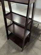 Wooden shelving rack - 26" wide, 17" deep, and 72" tall