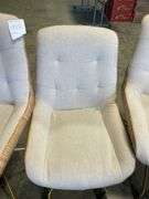 (3) matching rivet celine upholstered home office task chairs