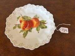 RS Prussia Porcelain Plat with Peach Design