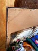 TOTE WITH FLORAL DECOR, MONEY BOX, AND MIRROR