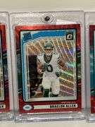 (4) 2024 Donruss Optic Rated Rookie Red Wave Short Print Parallel RC’s of Dallas Turner, Jaylen Wrig
